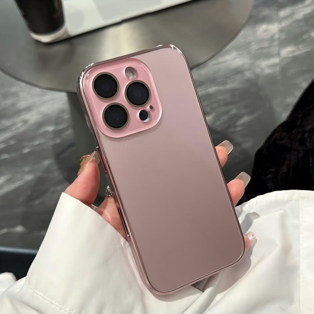 Rose Gold [Silver Logo, Electroplated Glossy Glass]