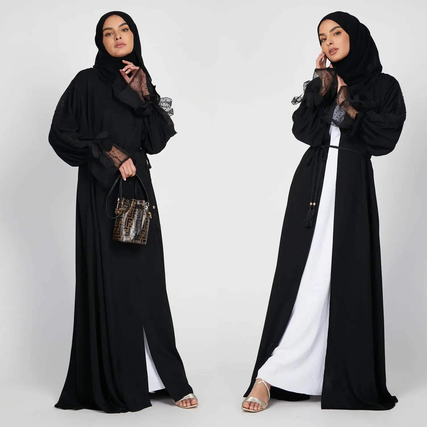 Vestido de oração muscular dubai khimar abaya, cardigan bordado personalizado de dubai 2022, macio, hijab e jilb