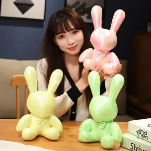 2022 Popular toy Cute glow-in-the-dark rabbit plush toy rabbit glow-in-the-dark white rabbit girl heart doll pillow gift for chi