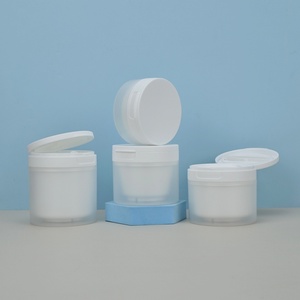 Customs Logo Frosted <b>Plastic</b> Flip Top Cap Spoon Tweezer 50g 100g Cleansing Balm Face Cream Mask <b>Jars</b> for Skin Care Lotion - Product Image 2