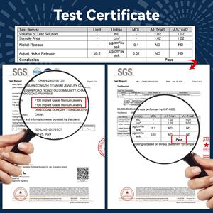 패션 쥬얼리 Astm F136 티타늄 3 사다리꼴 <span class=keywords><strong>CZ</strong></span> G23 티타늄 스터드 귀걸이 - Product Image 6