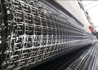 Géogrille plastique biaxiale haute résistance personnalisée en usine, anti-corrosion, géogrille étirée pour travaux de construction routière