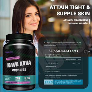 Capsules d'extrait de racine de kava ASAP OEM Complément alimentaire santé avec 30% kavalactones pour usage adulte certifié halal - Product Image 2