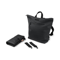 Sac à langer portable à fermeture éclair imperméable tendance, sac à dos pour maman en PU, organisateur de couches avec rangement pour poussette, 20-35L