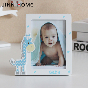 Jinnhome nuova moda giraffa design blu in legno 5*7 dimensioni eco-friendly telaio per bambino - Product Image 4