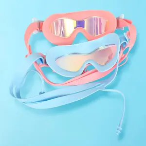 Custom Logos Kids Swimming Goggles With Earplugs Uv Protection Swimming Glasses With Ear Plugs