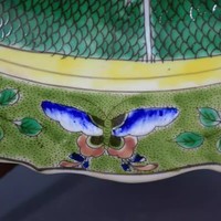 Antique Jingdezhen Peint À La Main Bok Choy Motif Grande Assiette En Porcelaine Chou Ornements Décoratifs Accessoires De Décoration De Table