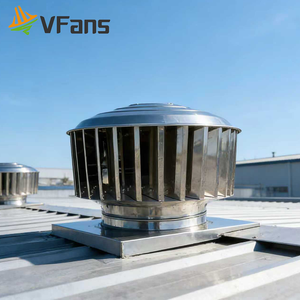 Ventilateur de toit automatique VFans 300-1000mm SS201 à économie d'énergie pour l'utilisation en usine, turbine de ventilation pour élevage de vaches et ferme avicole - Product Image 2