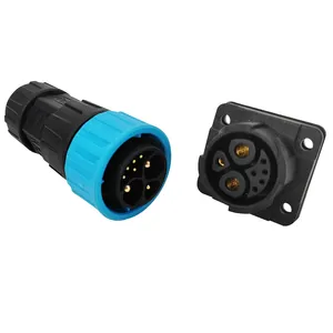 Low MOQ Ip68 High Current Voltage Electric Connector 2+1+5 pins M25 Waterproof Male Female Connector