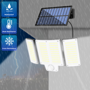 Nuevo Reflector Solar <span class=keywords><strong>de</strong></span> 3 Cabezas <span class=keywords><strong>con</strong></span> <span class=keywords><strong>Sensor</strong></span> <span class=keywords><strong>de</strong></span> <span class=keywords><strong>Movimiento</strong></span> <span class=keywords><strong>de</strong></span> 300 Grados, <span class=keywords><strong>Luz</strong></span> LED <span class=keywords><strong>Exterior</strong></span> Impermeable <span class=keywords><strong>para</strong></span> Jardín y Seguridad - Product Image 4