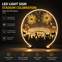 Panneau acrylique personnalisé à LED pour football, économe en énergie, avec effet d'éclairage néon doux pour la décoration publicitaire de terrains de football