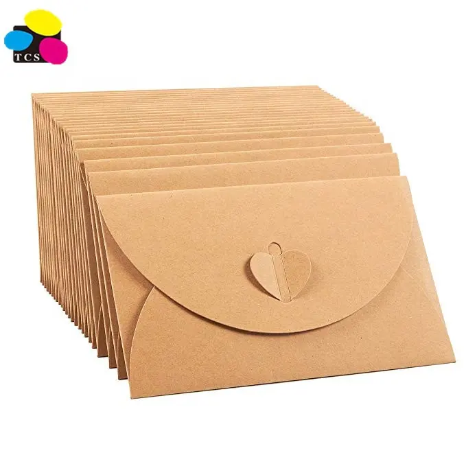 Papel vintage de envelope para convite, papel de envelope para decoração de casamento, artigos de papelaria, escola com 500 peças