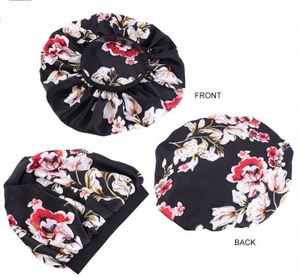 Grand bonnet de nuit en satin de soie avec bande élastique large et confortable pour femme - Product Image 2