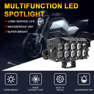 ไฟสปอร์ตไลท์ LED สำหรับมอเตอร์ไซค์ 10 เลนส์ พร้อมพัดลมระบายความร้อน IP67 รุ่น MO-206 สำหรับรถจี๊ป รถบรรทุก ขายส่งจากโรงงาน - Product Image 4