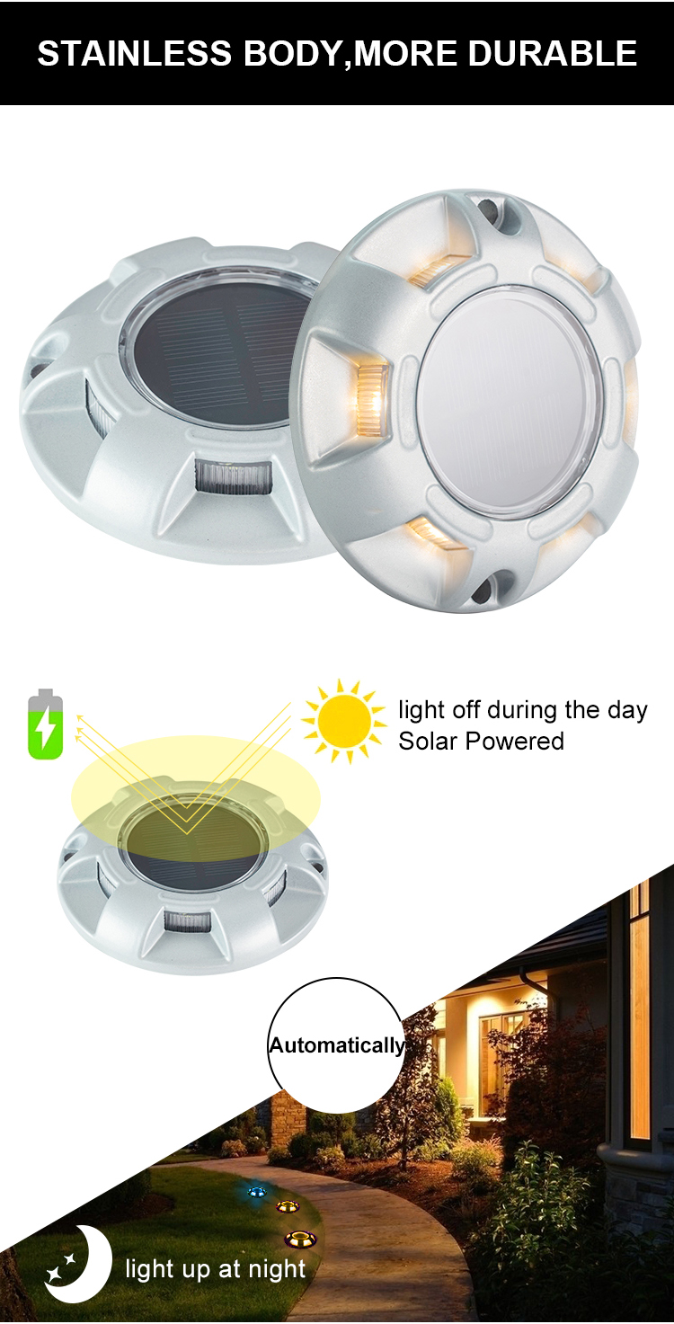 Aluminum IP 67 Powered Solar Dock Lights Solar Deck Post Lights