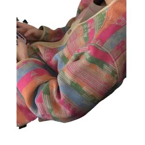 Veste à capuche pour homme, manches longues, sans col, style ethnique, design vintage, coupe slim, color block, printemps - Product Image 5