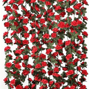 Guirlandes de roses artificielles Wan Lisen, fleurs en soie, décoration murale, bouquet pour la décoration intérieure de la maison - Product Image 2