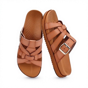 Ladies Fashion PU Leather Gladiator Flat Sandals Arch <b>Support</b> Rubber Outsole Light Weight Summer Closed-<b>Toe</b> Women's sandals - Product Image 1