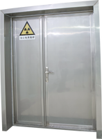 Porte battante double moderne anti-rayonnement en acier inoxydable 304 + feuille de plomb haute pureté 99,994 % personnalisable pour usage nucléaire