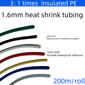 1.6mm PE 3:1 đôi tường nhiệt co Cáp tay áo không thấm nước cách điện tự làm điện tử UAV bảo trì điện cho bạn - Product Image 2