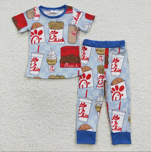 Conjuntos de pantalones y camisetas para niños y niñas con estampado de pollo - Product Image 2