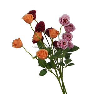 5 tête <span class=keywords><strong>Paris</strong></span> Roses artificielle Rose fleur mariage événement décoration haute qualité fleur fête soie fleur mur toile <span class=keywords><strong>de</strong></span> fond - Product Image 6