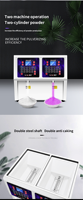 HENGZHI Distributeur automatique commercial quantitatif à double trémie en acier inoxydable, capacité 7-10L, commande 18 touches, pour magasins de thé, lait et fruits