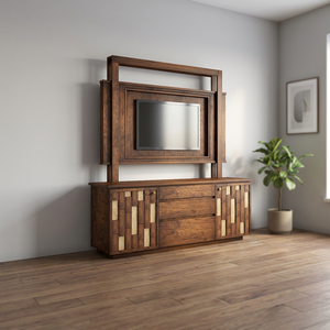 Mueble para TV Terra, Aparador Moderno de Madera Maciza, Mueble para Sala de Estar, Hogar u Hotel, Consola Multimedia con 3 Cajones - Product Image 3