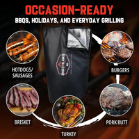 Sac de fumage isolé robuste à large ouverture, chauffe-viande, accessoires de barbecue réutilisables pour la cuisson et le fumage, pour la cuisson à l'unité des aliments