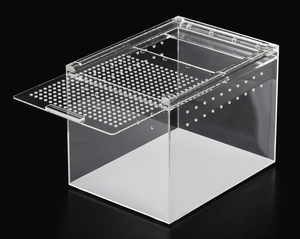 Boîte à reptiles en acrylique pour araignée sauteuse Boîte d'élevage de reptiles en acrylique magnétique Enceinte pour araignée lézard insecte - Product Image 3