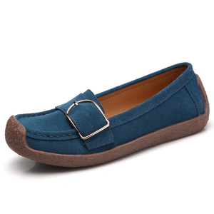 Scarpe Casual da <span class=keywords><strong>Donna</strong></span> in Pelle Scamosciata Antiscivolo Taglia 35-42 Rosso Beige Grigio Blu <span class=keywords><strong>Nero</strong></span> Cinque Colori <span class=keywords><strong>Mocassini</strong></span> Slip-on - Product Image 4