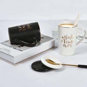 วันแม่ของขวัญ2023มาใหม่หรูหราวันแม่ชุดแก้วโลโก้ทองแก้วกาแฟเซรามิกสำหรับวันแม่ - Product Image 6