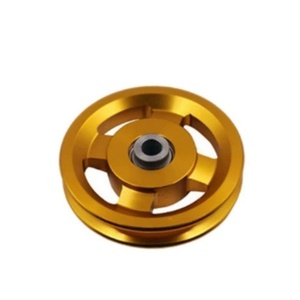 Usine directe 114mm accessoires d'équipement de Fitness roues d'oiseaux poulie de fil d'acier en aluminium avec roulements pour équipement de gymnastique - Product Image 4