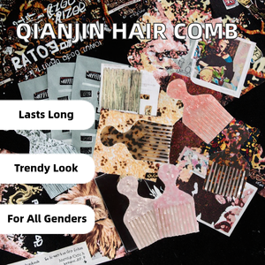 QianJin Logo personnalisé acétate peigne à dents larges outil de coiffure pour hommes femmes cheveux ondulés et <span class=keywords><strong>afro</strong></span> à la mode - Product Image 3