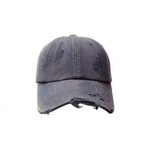 Gorra de béisbol vintage de mezclilla desgastada, de perfil bajo, con visera deshilachada, sin estructura, de algodón, estilo Dad Hat, de mezclilla lavada y rasgada, para mujer y hombre - Product Image 6