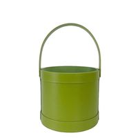 Panier à fleurs en cuir portable, boîte cadeau ronde pour fleurs, panier de Pâques haut de gamme, panier à fleurs en cuir, décoration de cadeau de Pâques