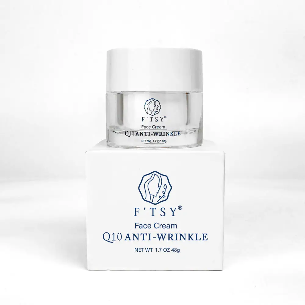 Marque privée Antioxydant Q10 Anti Rides Crème Visage Anti-âge Beurre De Karité Hydratant Nourrissant