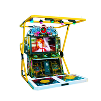 Machine d'arcade WenQi Dance Dance Revolution & Pump It Up - Métal, fonctionne avec des pièces anglaises, connectivité USB/WiFi, 2 joueurs