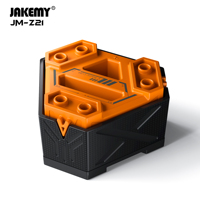 JAKEMY JM-Z21 X-Magic Cube Organisateur d'outils modulaire magnétique en plastique DIY, aimantateur/démagnétiseur, avec couvercle rabattable pour embouts de tournevis OEM/ODM