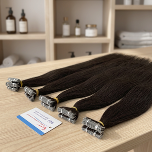 Paquete de Cinta Adhesiva Negra para Extensiones de Cabello Liso, 100 Gramos, Color Natural, Cabello Remy Vietnamita, Doble Trama, en Stock, Listo para Enviar - Product Image 2