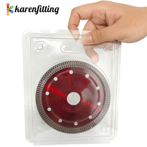 Lame diamantée industrielle de 4 pouces (20*22,23 mm) Processus de pressage à chaud OEM Lame de scie turbo à mailles personnalisable avec revêtement en titane pour la porcelaine - Product Image 3