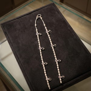 Chevillères fines pour femmes avec motif Payal, en argent, accessoire de mode indien religieux pour fiançailles, fabriqué en Inde - Product Image 3