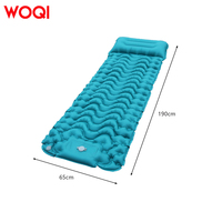 WOQI Matelas pneumatique compact et léger en nylon Ripstop de qualité camping résistant aux intempéries pour la randonnée-Airpad