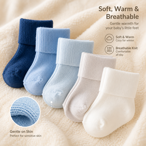 Calcetines para Bebés de 0 a 12 Meses, Suaves, Transpirables, de Color Sólido, Estilo Casual Minimalista, Venta al Por Mayor - Product Image 3