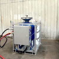 Machine de sablage humide sur palette 280L, 0,5-0,7 MPa, avec tuyau de sablage de 20m, réservoir de vapeur sans poussière, machine de sablage humide