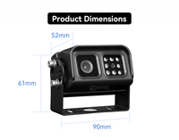 Kit de Cámara de Reversa con Alerta de Punto Ciego AI BSD 1080P para Camiones y Remolques, Cámara Impermeable con Visión Nocturna IP68, Certificación CE FCC RoHS
