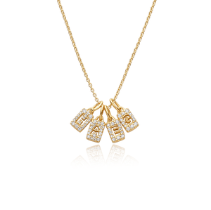 Gemnel 925 plata esterlina personalizada moda circón chapado en oro collar mejor amigo letras islámicas mujeres collares - Product Image 1