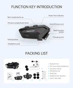 Freedconn FX PLUS 純正工場製 バイク用ワイヤレス Bluetoothヘッドセット 防水インカム - Product Image 3