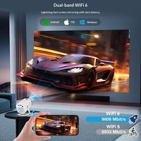 Projecteur intelligent portable X1AQ Full HD LED LCD à courte focale pour cinéma maison, mini projecteur de jeu Android 11 WiFi 4K, neuf d'usine