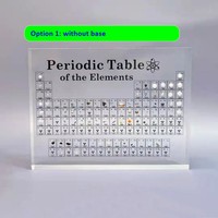 Acryl Perioden system Anzeige mit echten Elementen leuchtende Acryl Perioden system der Elemente Anzeigetafel